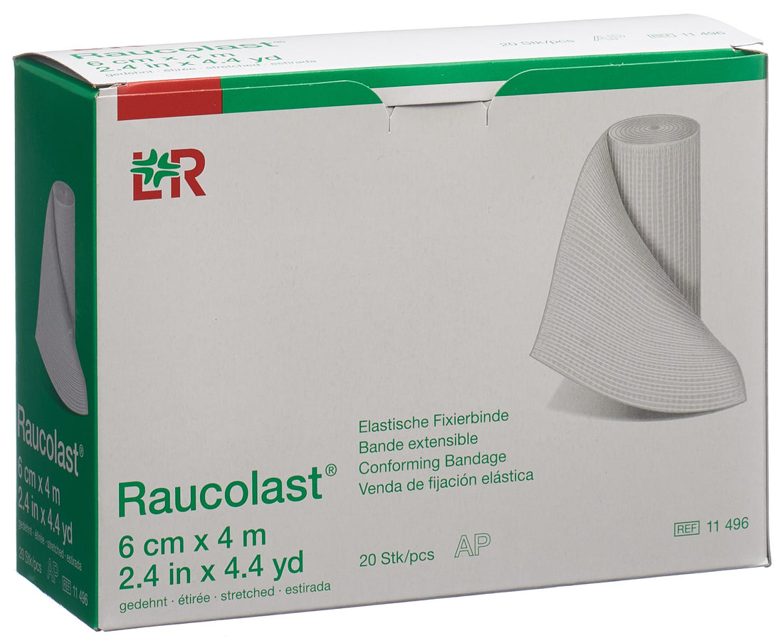 RAUCOLAST Bande Extensible 6 cm x 4 m | Confort &amp; Soutien | Lot de 20