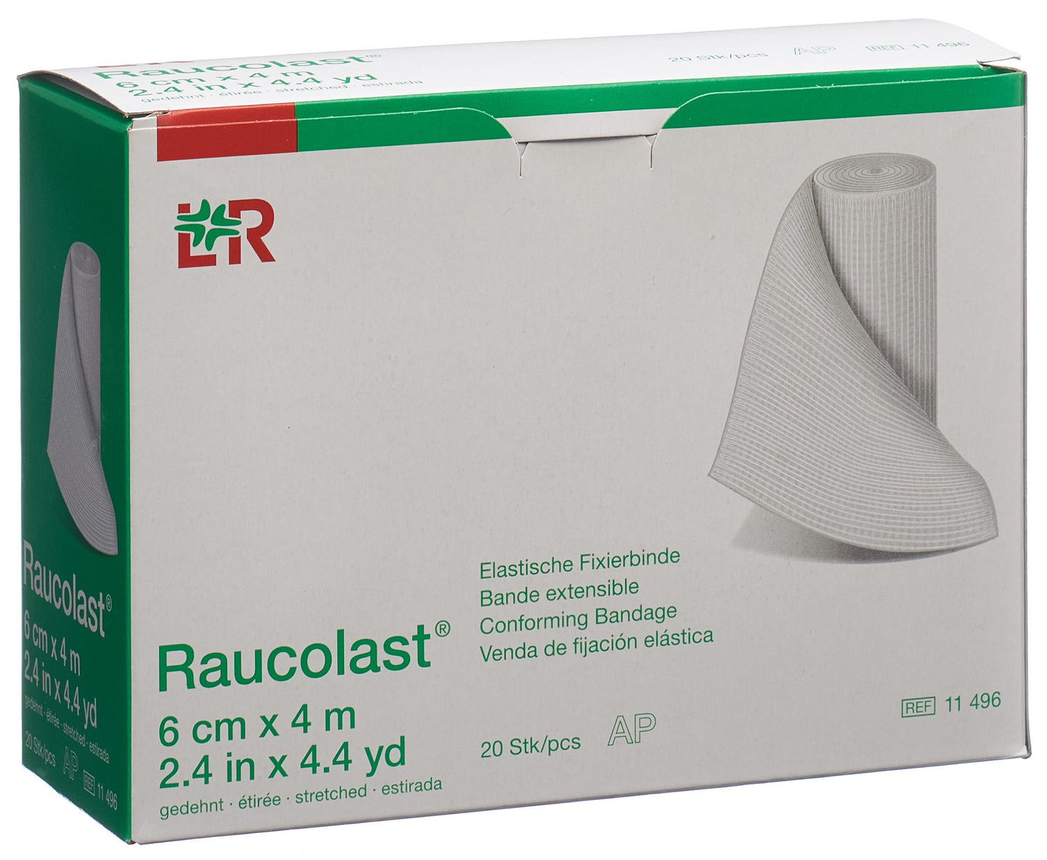 RAUCOLAST Bande Extensible 6 cm x 4 m | Confort &amp; Soutien | Lot de 20