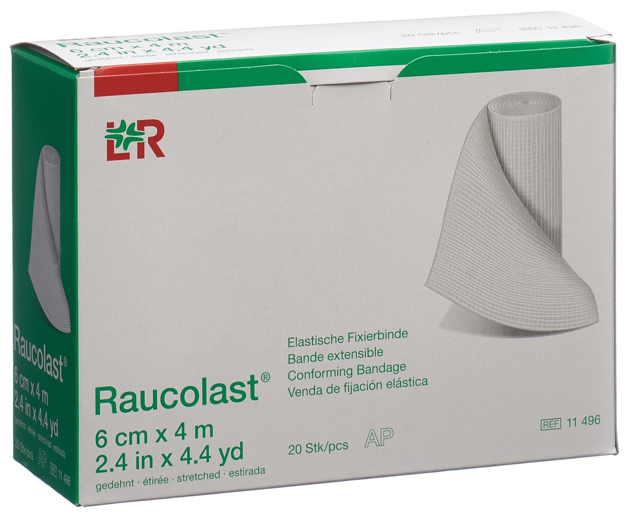 RAUCOLAST Bande Extensible 6 cm x 4 m | Confort &amp; Soutien | Lot de 20