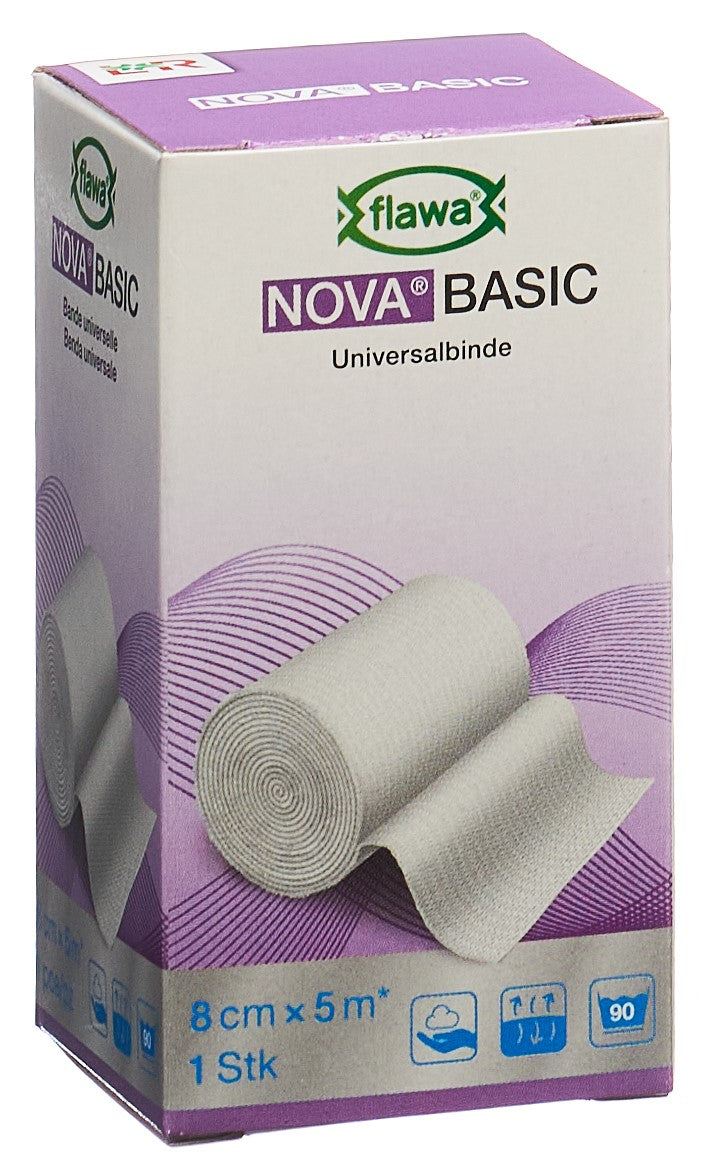 FLAWA Nova Basic Pansement Compressif 8 cm x 5 m | Confort &amp; Sécurité