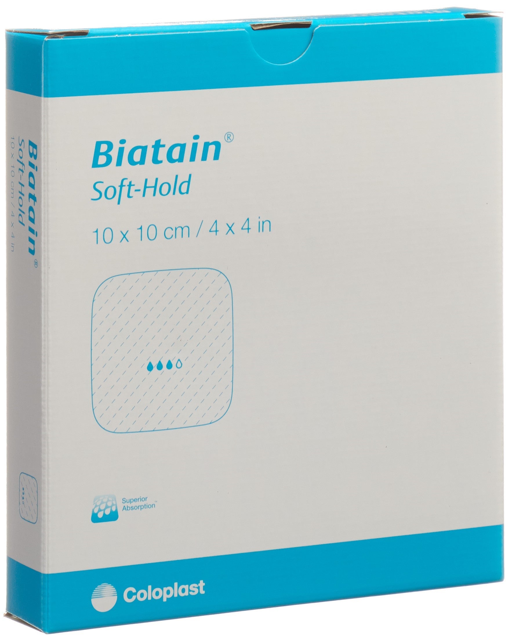 BIATAIN Soft-Hold Pansement Mousse Cicatrisation 10 x 10 cm 5 Pièces