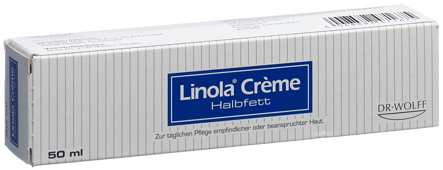 LINOLA Crème Mi-Gras Peaux Sèches et Sensibles | Tube 50 ml