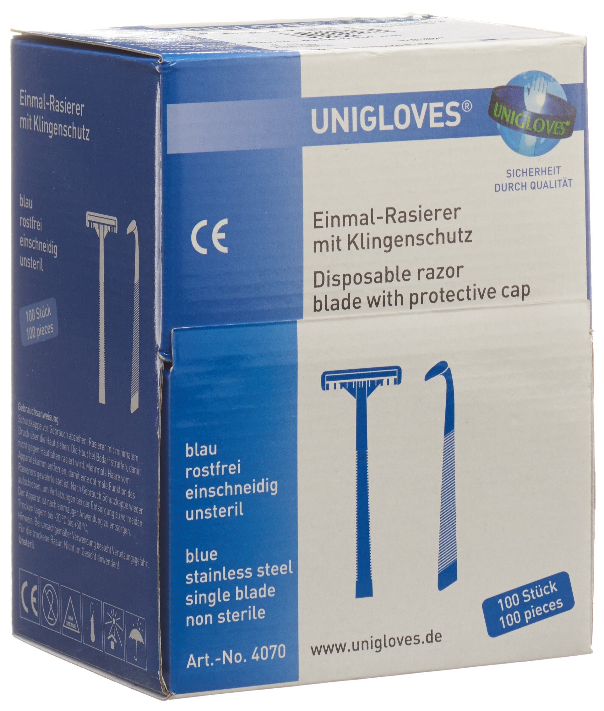 SEMADENI Rasoir à usage unique lame simple pour hygiène | 100 pièces