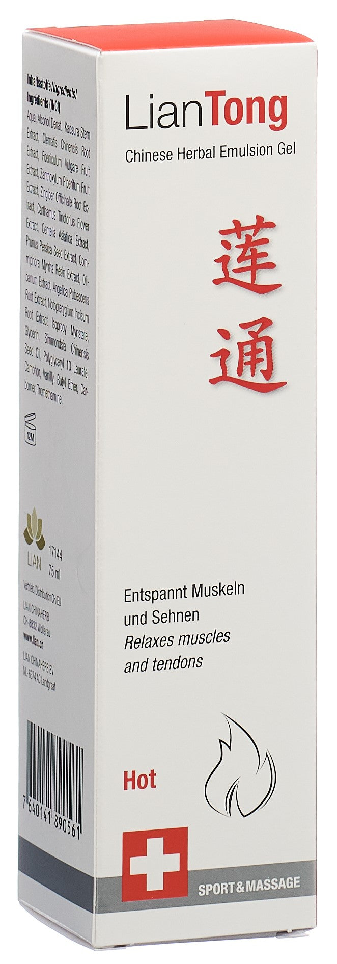 LIANTONG Gel Émulsion Chinoise Chaleur 75 ml