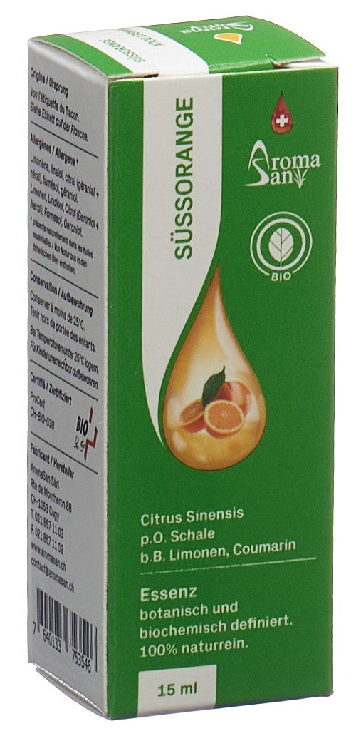 AROMASAN Huile Essentielle Oranger Doux Bio 15 ml | Relaxation