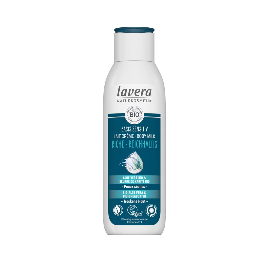 LAVERA Basis Sensitiv Lait Corps Riche Aloe Vera &amp; Karité 250 ml