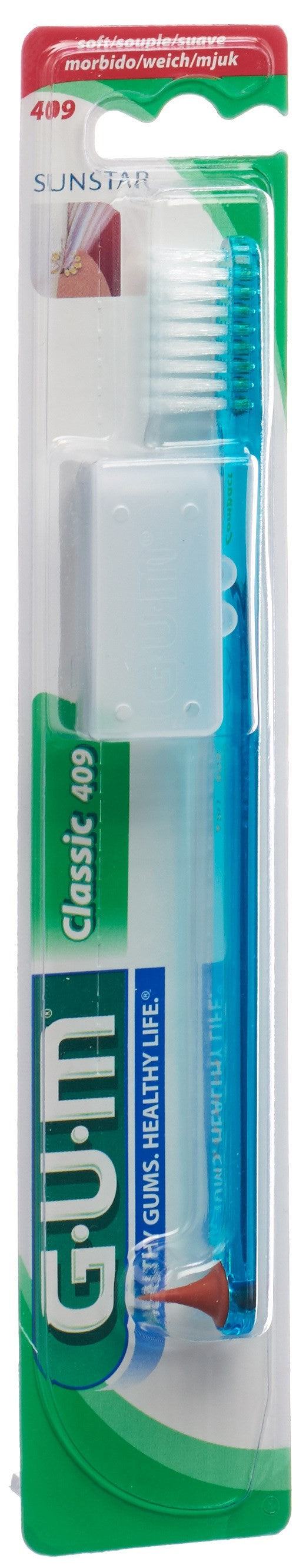 GUM Classic Brosse à Dents Souple 4 Rangs | Nettoyage Doux