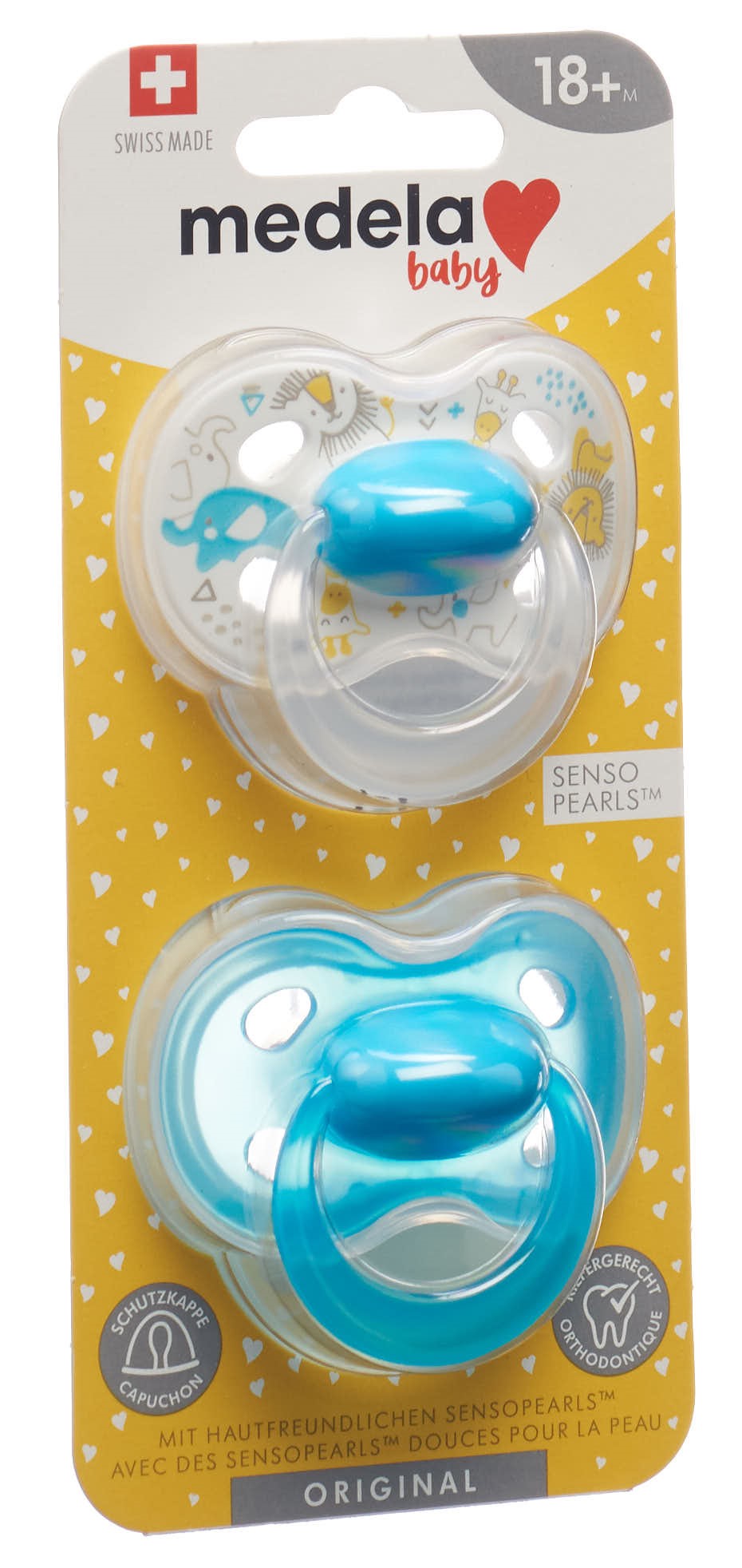 Medela Sucette Original 18+ Mois Bébé Confort Calme | Lot 2 Bleu