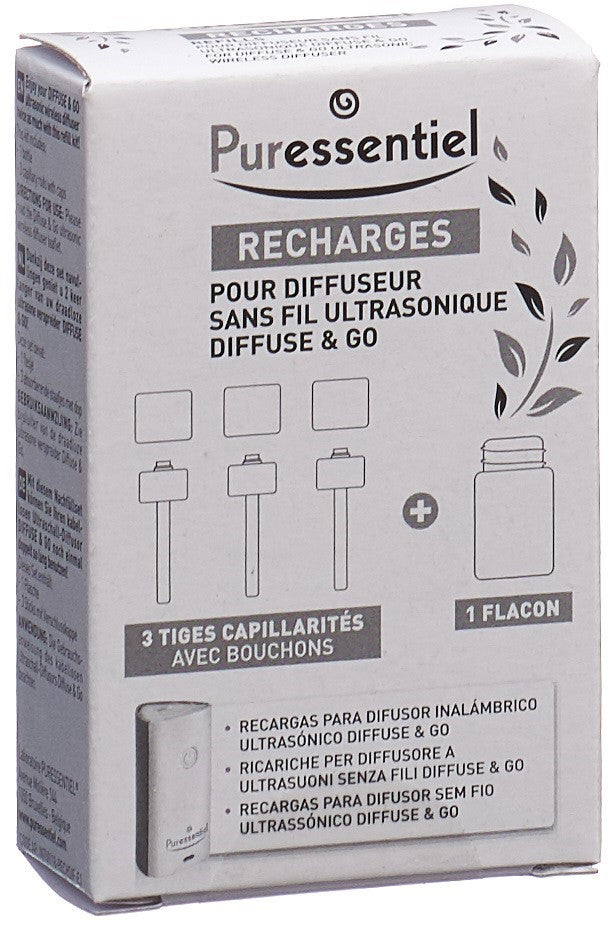 Puressentiel Diffuseur Diffuse &amp; Go Recharge Huiles Essentielles | Portable