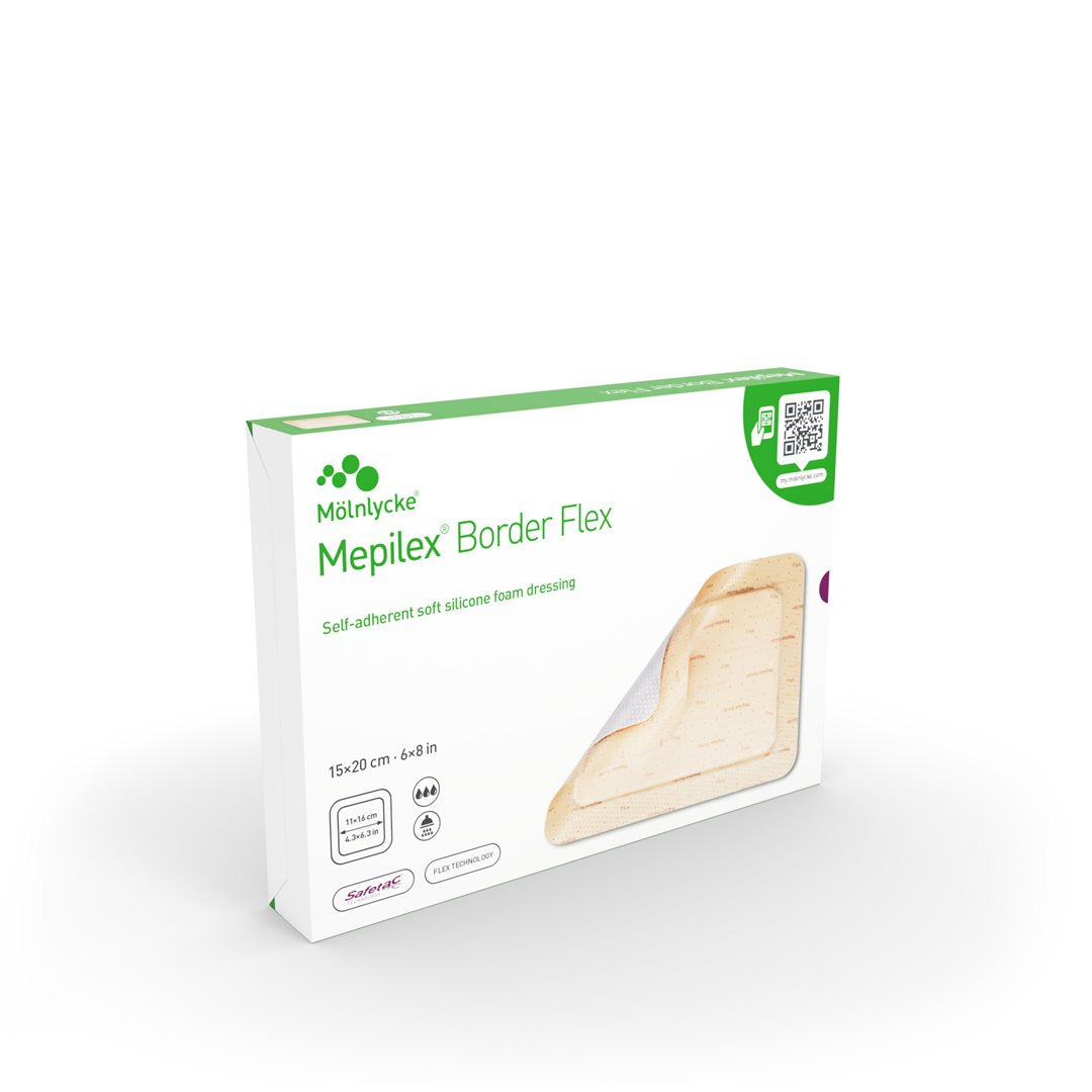 Mölnlycke MEPILEX Border Flex Pansement Adhésif Confortable | 15 x 20 cm