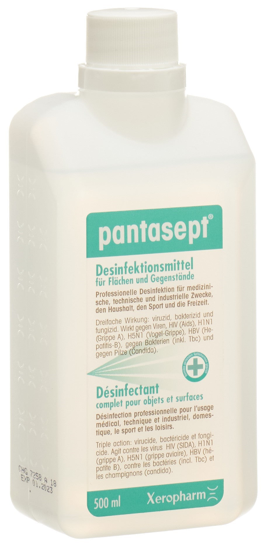 PANTASEPT Solution Désinfectante pour Peau et Muqueuses 500 ml