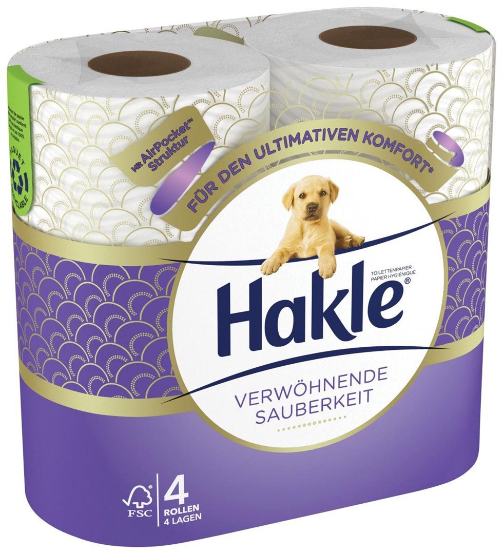 HAKLE papier toilette propreté soignée 4 pce