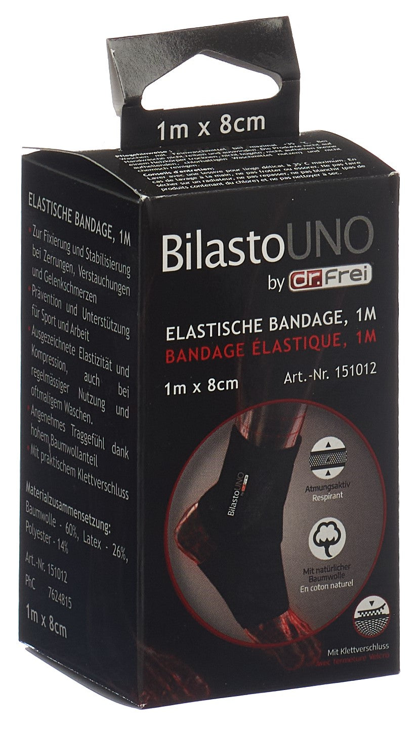 BILASTO Uno Bandage Élastique 1m avec Velcro pour Soutien et Confort | Dispositif Médical