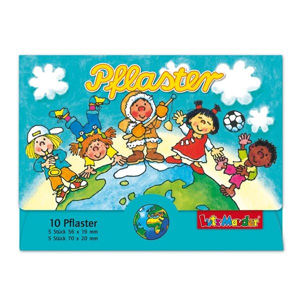 LUTZ MAUDER Pansements Enfants Monde 10 Pièces | Soin Blessures Légères