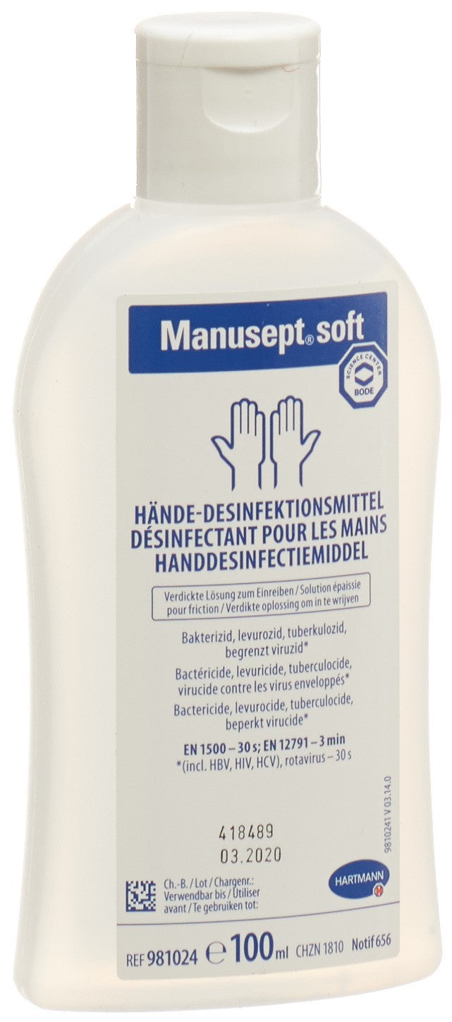 MANUSEPT Soft Désinfectant Mains - Hygiène &amp; Protection | Flacon 100 ml