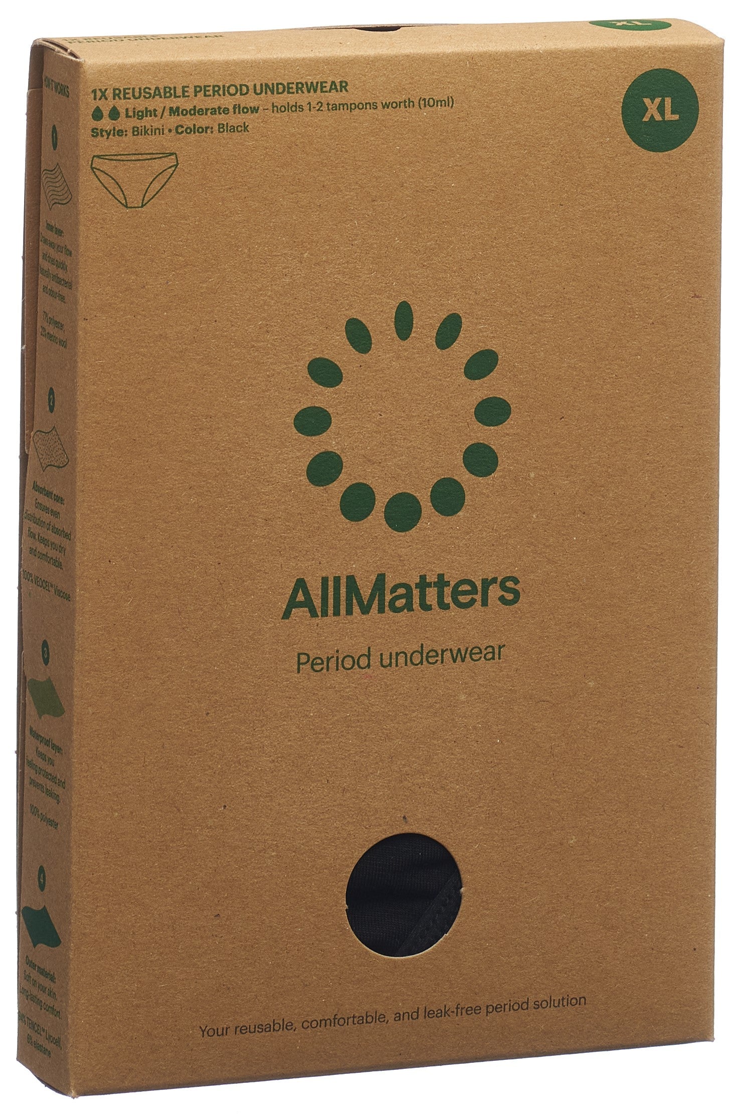 ALLMATTERS Culotte Menstruelle Taille XL Confort &amp; Protection | Lingerie Intime