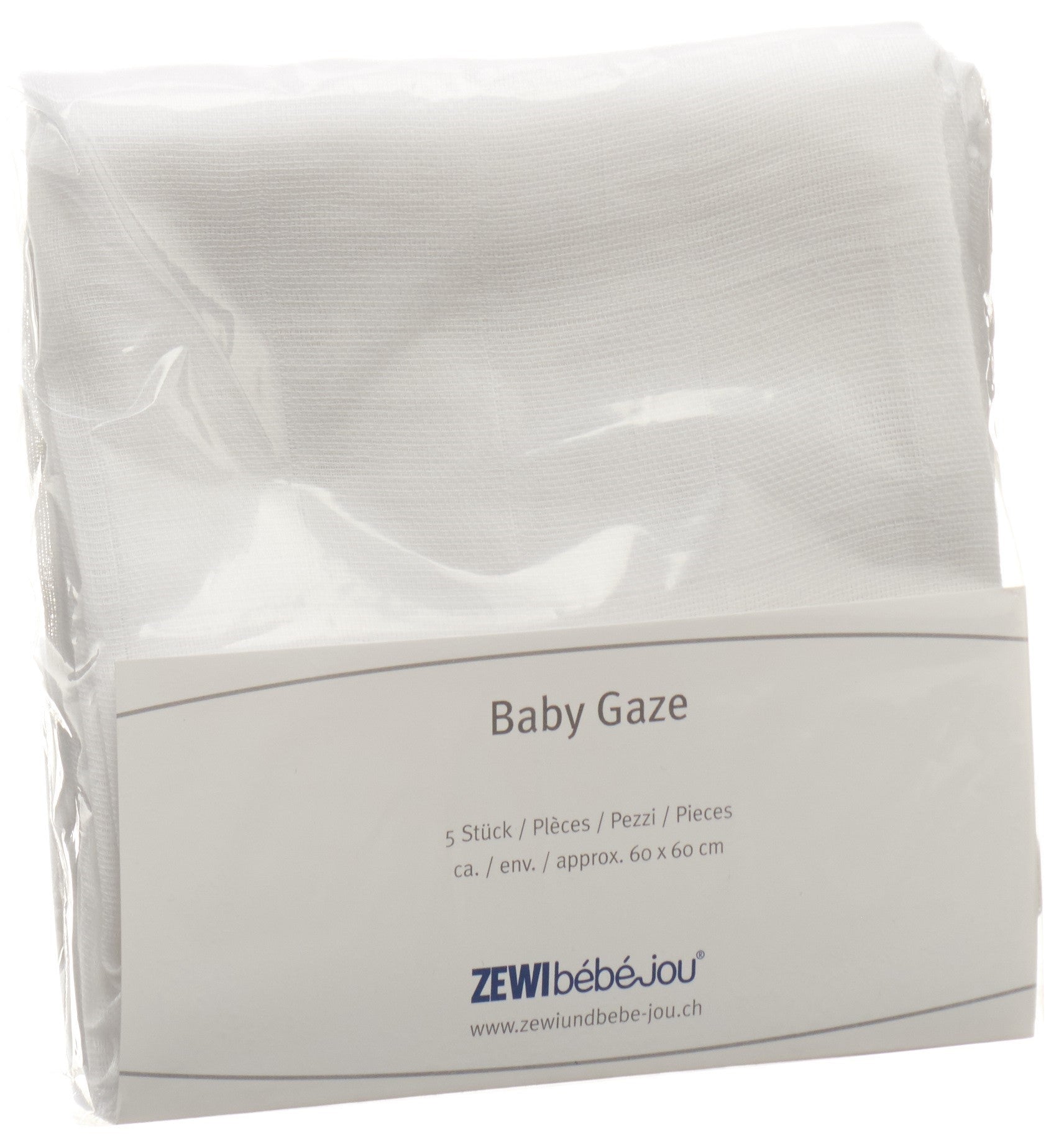 ZEWI BABY GAZE 9/7 langes 60x60cm 5 pce