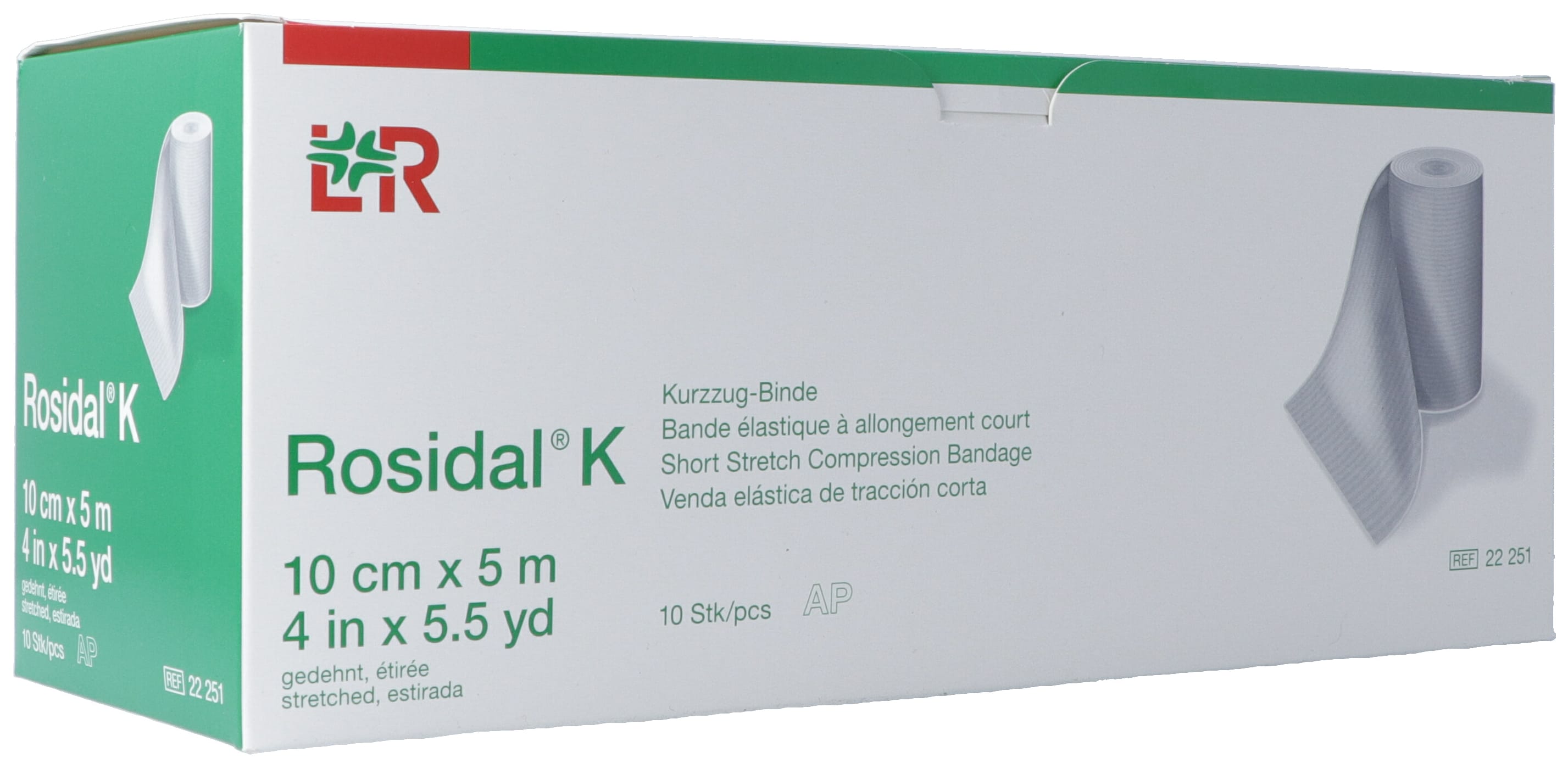 ROSIDAL K Bande Élastique Allongement 10cm x 5m (10 Pièces) - Confort &amp; Soutien