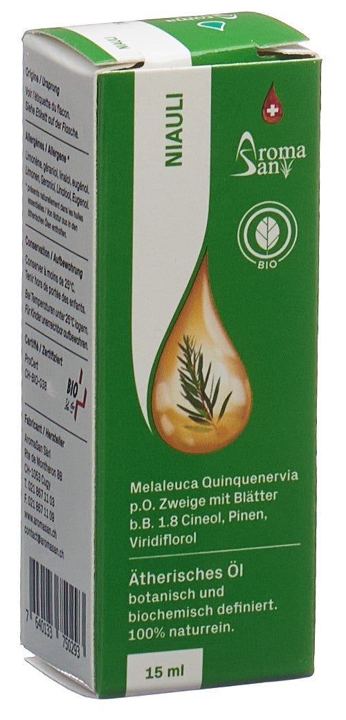 Aromasan Huile Essentielle Niaouli Bio 15 ml | Soin Respiratoire