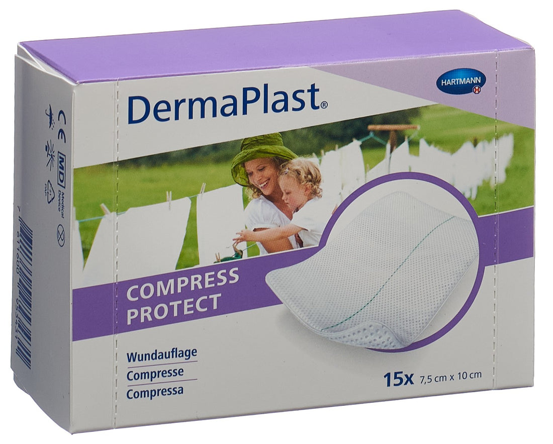DERMAPLAST Compress Protect Pansement 7.5 x 10 cm 15 pièces
