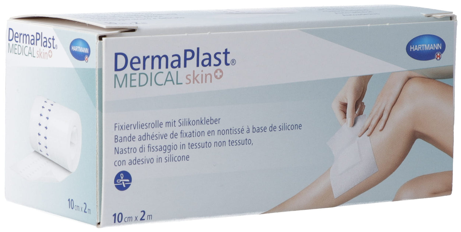 DERMAPLAST Medical Skin+ Pansement Adhésif Cicatrisant | 10 cm x 2 m
