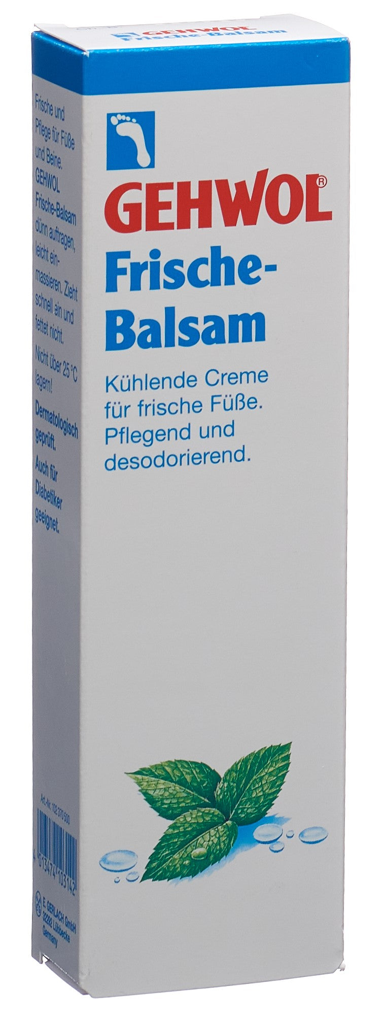 GEHWOL Baume Pieds Rafraîchissant Soin Intense | Tube 75 ml