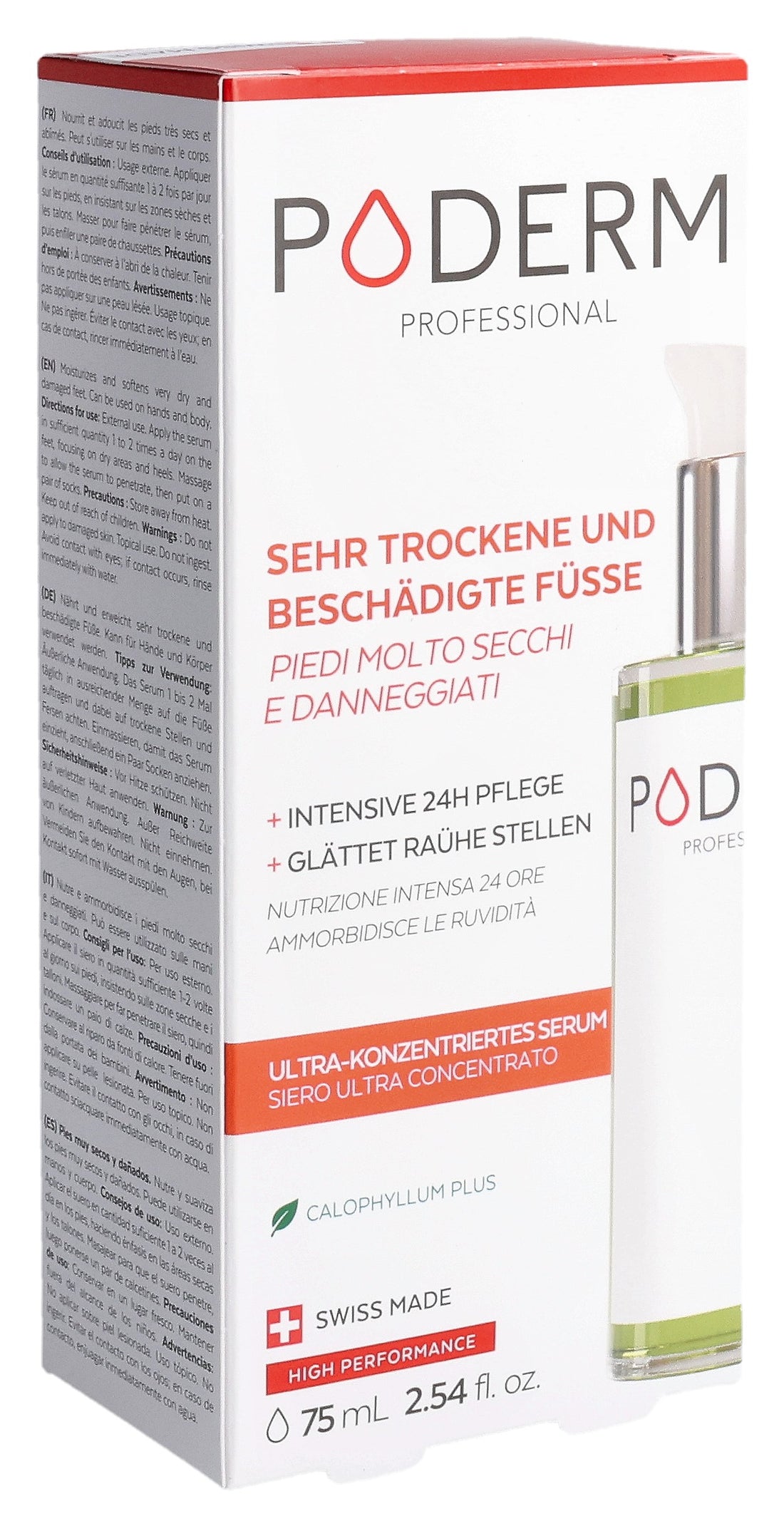 PODERM Sérum Pieds Très Secs &amp; Abîmés Réparateur Intense 75 ml