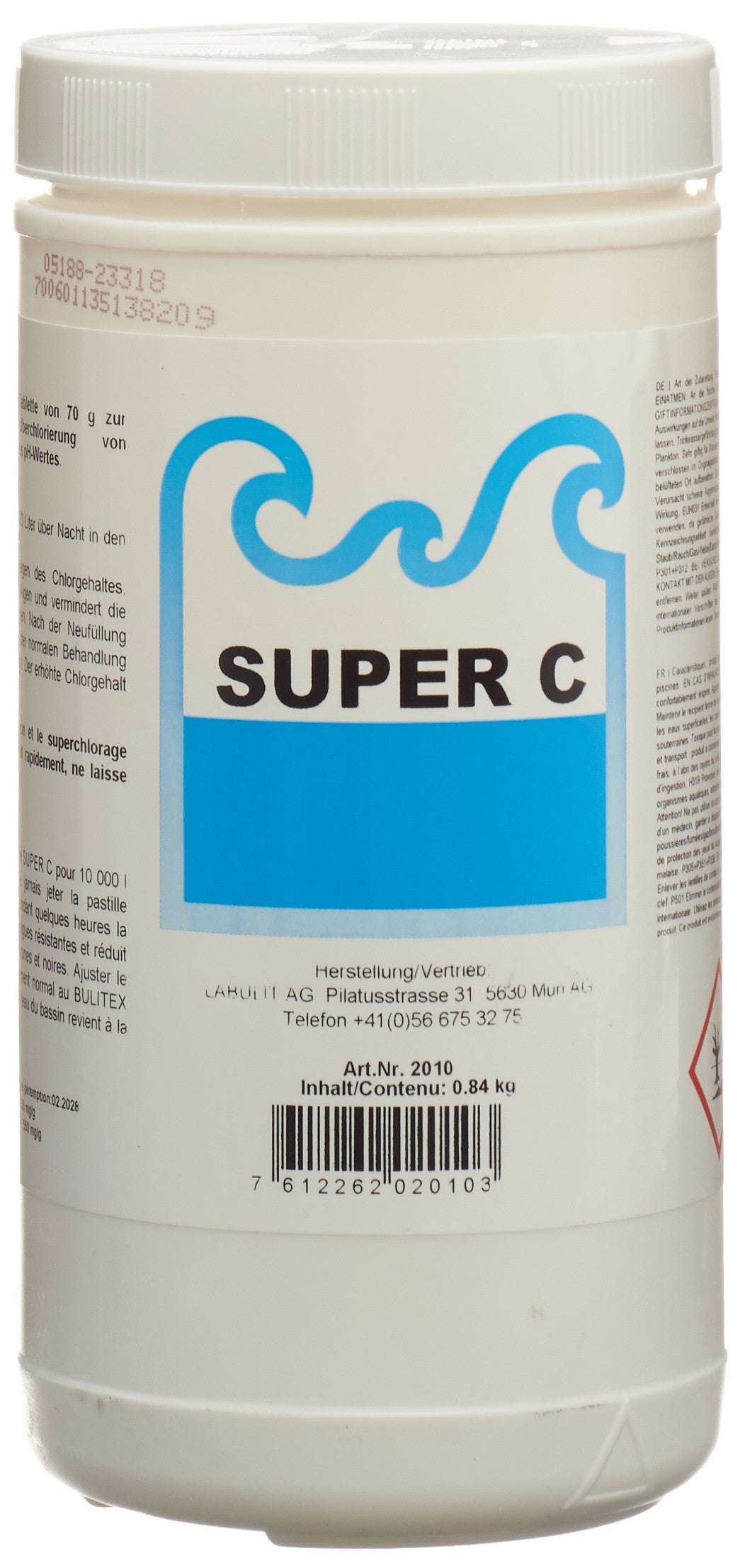 SUPER C Comprimés Superchlorage 70g 12 Pièces | Antioxydant Puissant