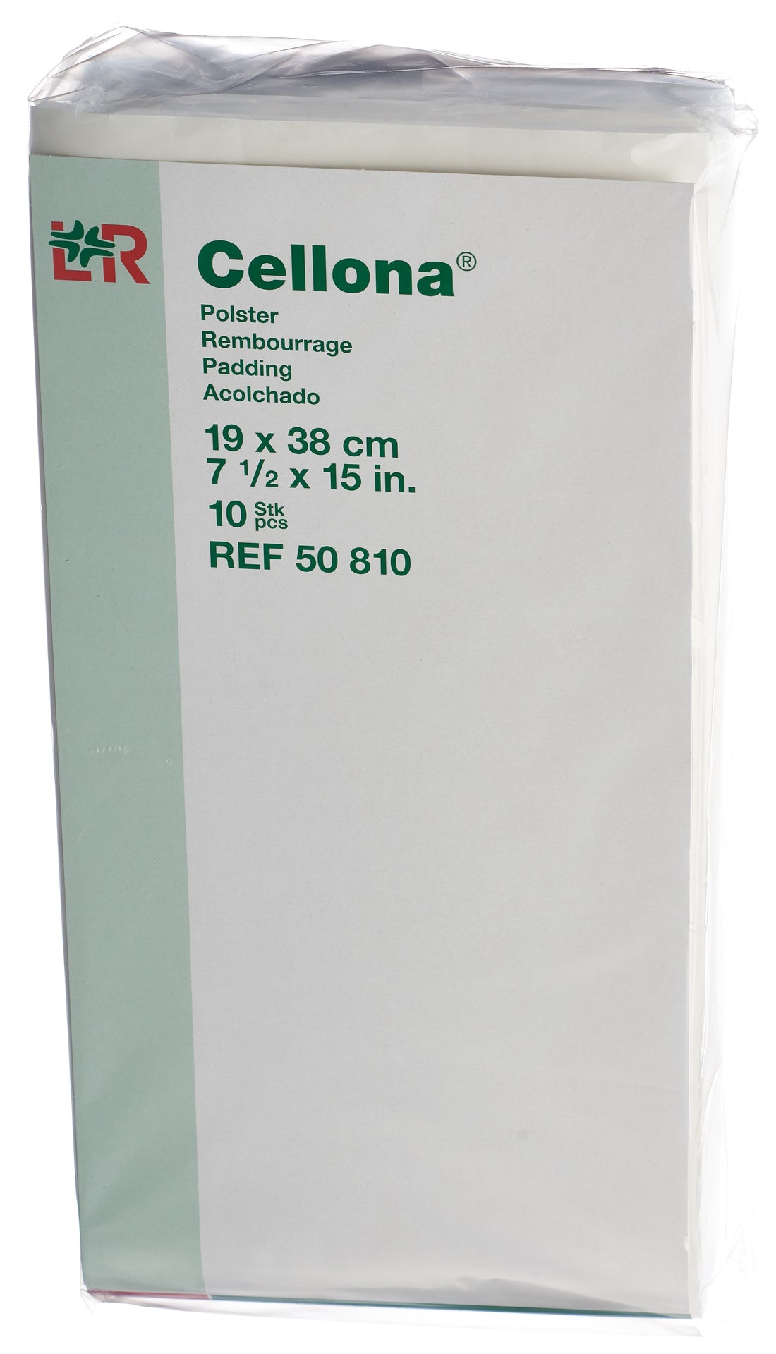 Cellona Pansement Rembourrage Auto-Adhésif 19x38cm 10 Pièces Confort