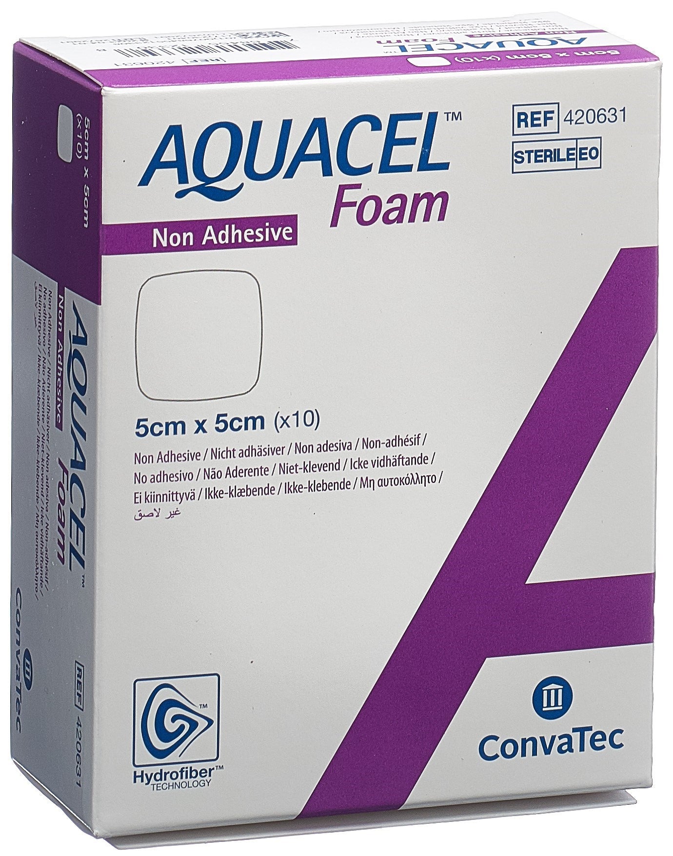 AQUACEL FOAM Pansement Non-Adhésif Cicatrisation 5 x 5 cm 10 pièces
