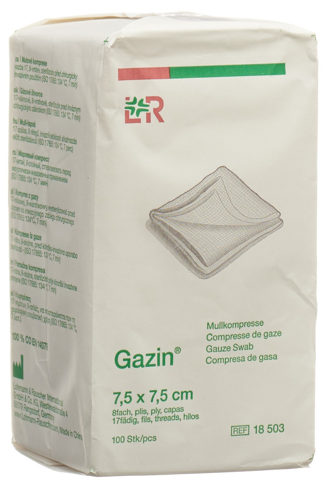GAZIN Compresses de Gaze Stériles 7.5 x 7.5 cm - Lot de 100 | Soin Essentiel