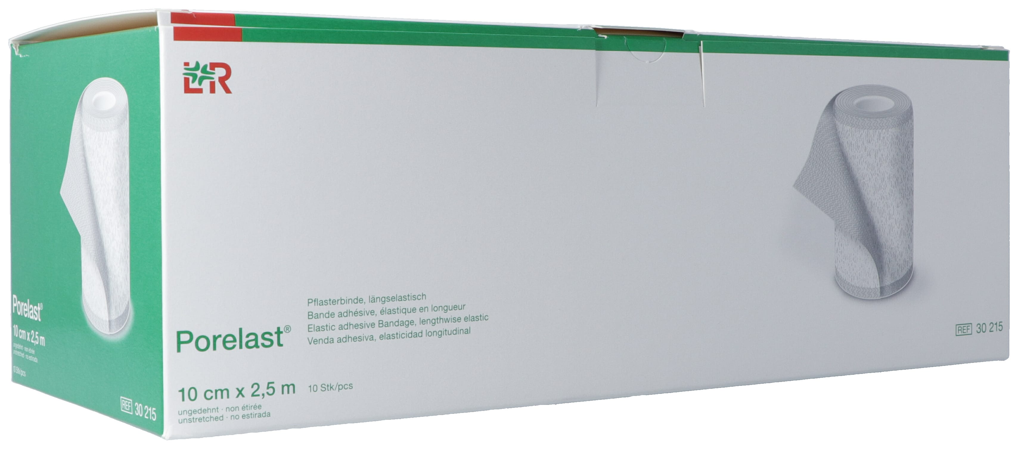 PORELAST Bande Adhésive 10cm x 2.5m Chair 10 Pièces | Soin &amp; Protection