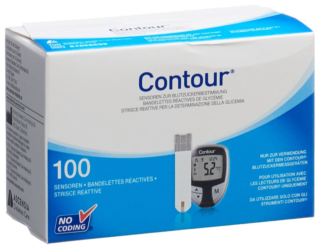 CONTOUR Bandelettes Réactives 100 Pièces | Test Glycémie Précis