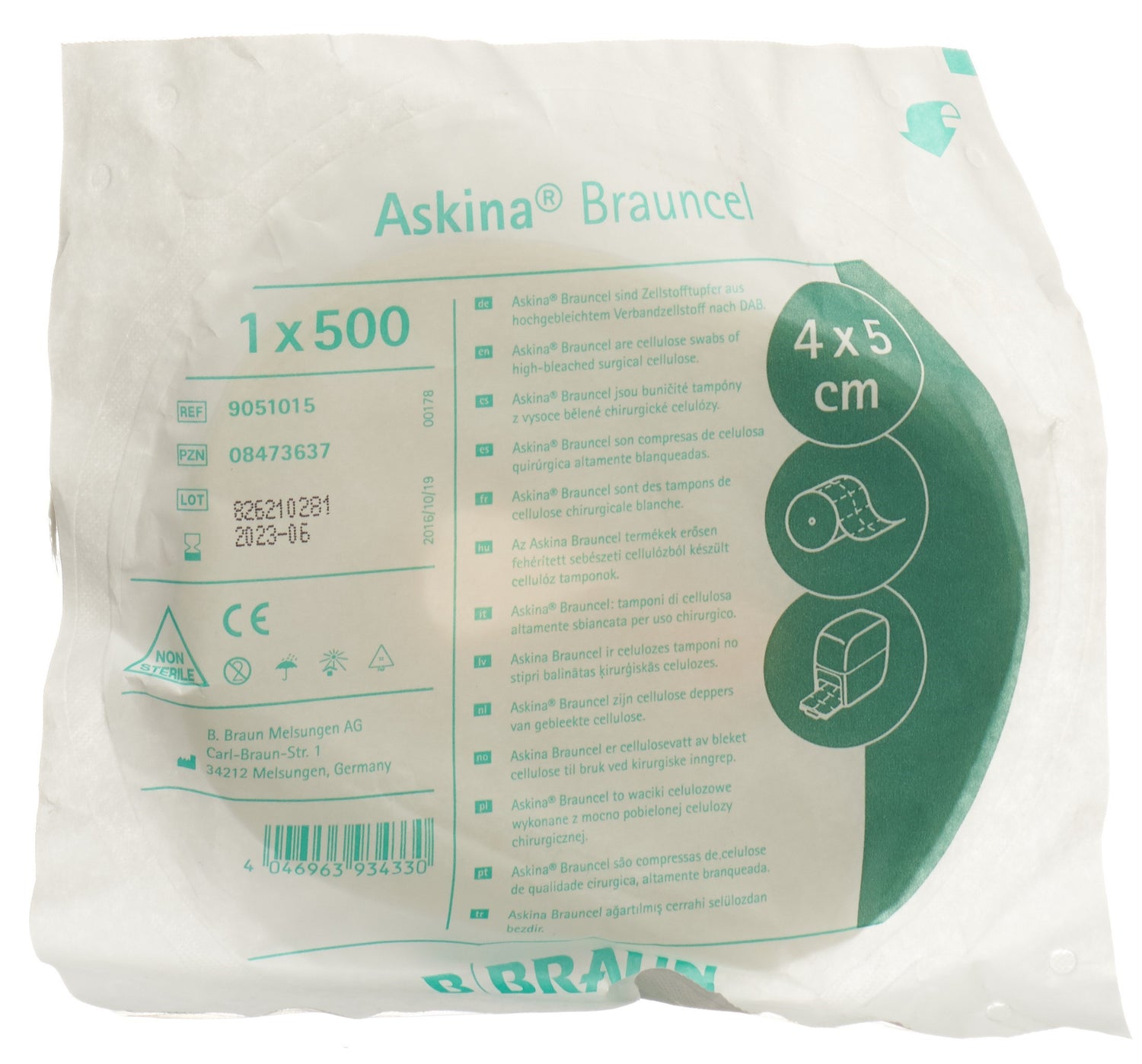 ASKINA Brauncel Tampons Cellulose 500 Pièces | Absorbant et Doux