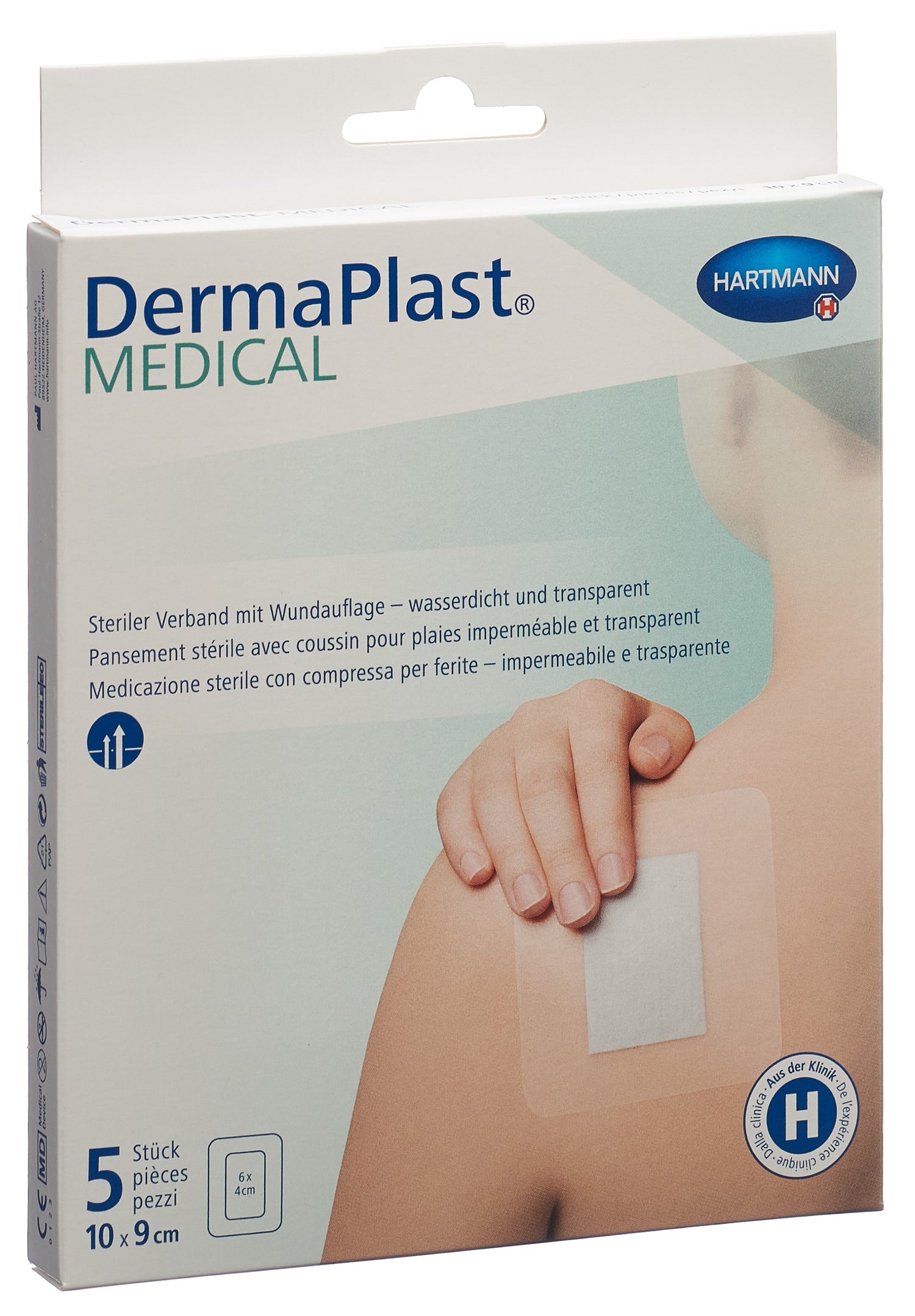 DERMAPLAST Pansement Transparent 10 x 9 cm | Cicatrisation Rapide