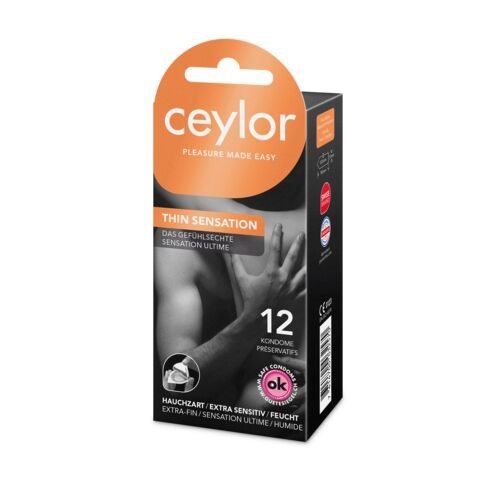 CEYLOR Thin Sensation Préservatif Fin &amp; Discret | Boîte 12 Unités