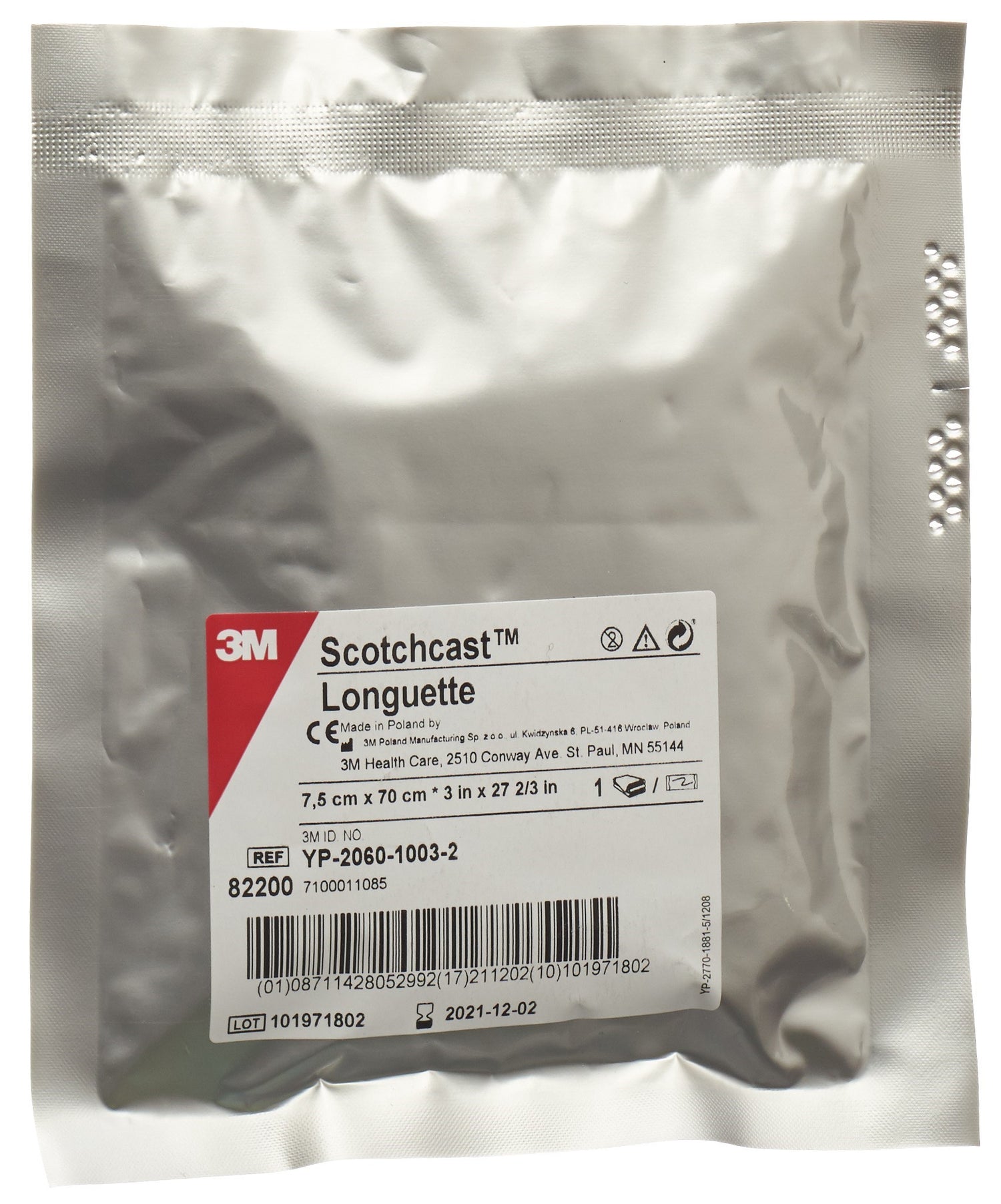 3M scotchcast plus longuette 7.5x70cm