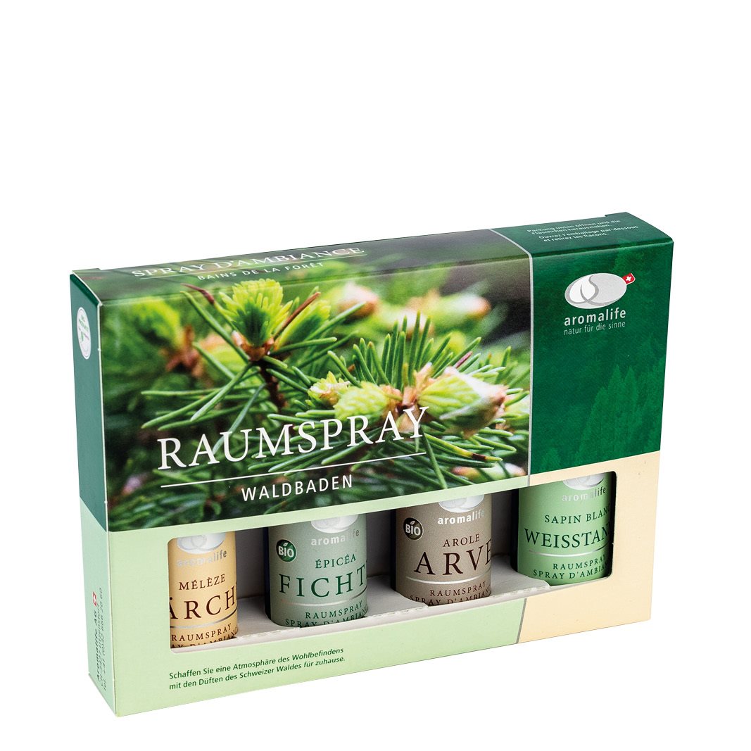 AROMALIFE Coffret Cadeau Spritzers Ambiance Waldbaden 4 x 30ml | Bien-être Naturel