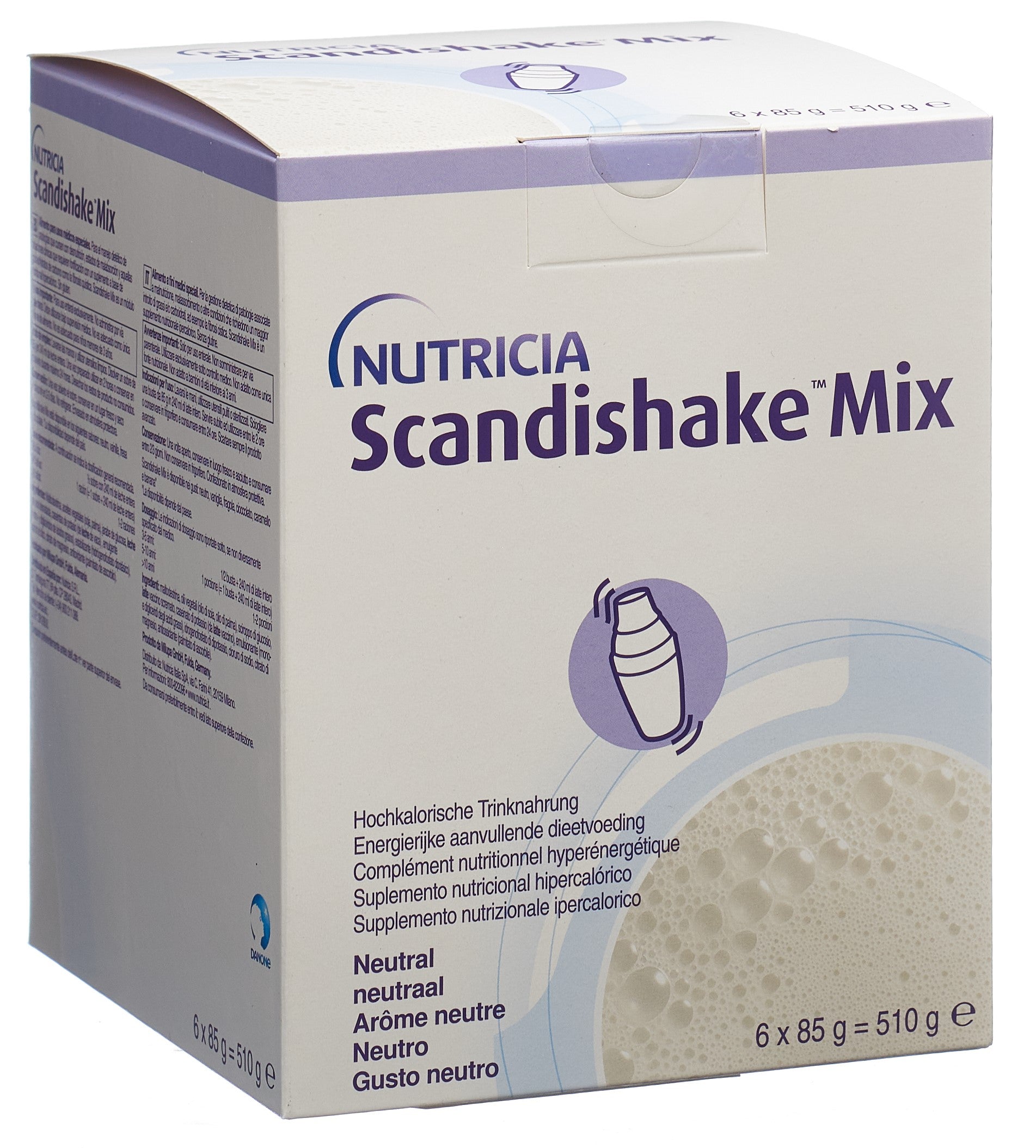 SCANDISHAKE Protéines Neutre 6 Sachets 85g | Complément Alimentaire