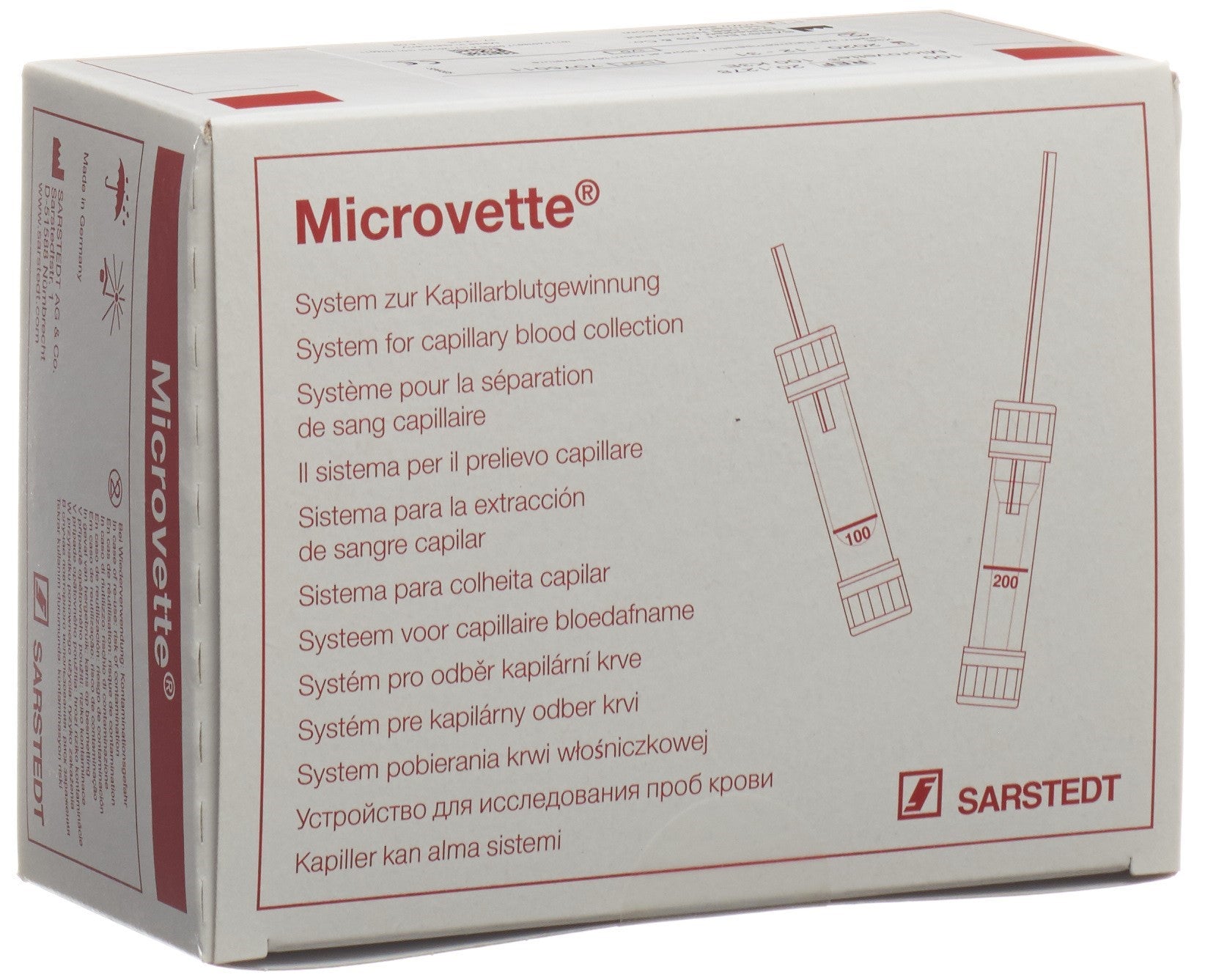 MICROVETTES 100 hématologie kalium EDTA 100 pce