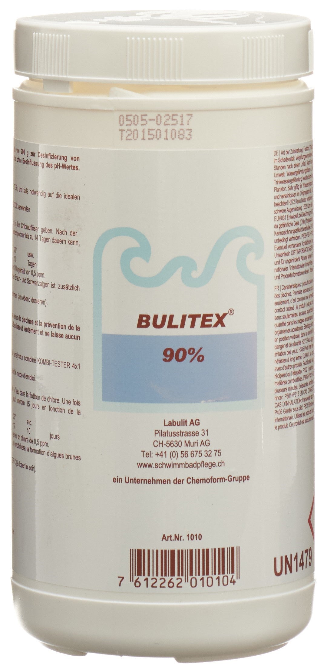 BULITEX Chlore 1 kg Désinfectant Piscine | Comprimés