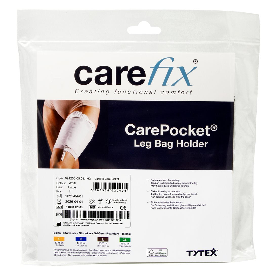 CAREFIX Poche à Jambe Fixation Confortable L 55-80cm | Dispositif Médical