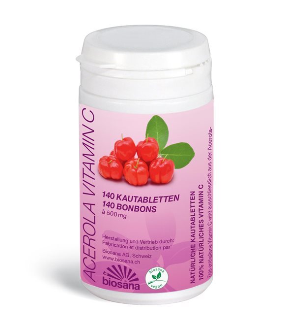 BIOSANA Acérola Vitamine C Complément Alimentaire 140 Comprimés