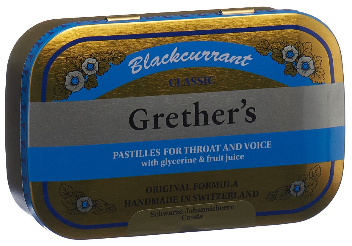 GRETHERS Pastilles Cassis Soulagement Gorge | Boîte 110g