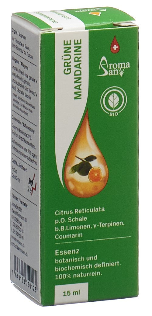 AROMASAN Huile Essentielle Mandarine Bio 15 ml | Bien-être &amp; Relaxation