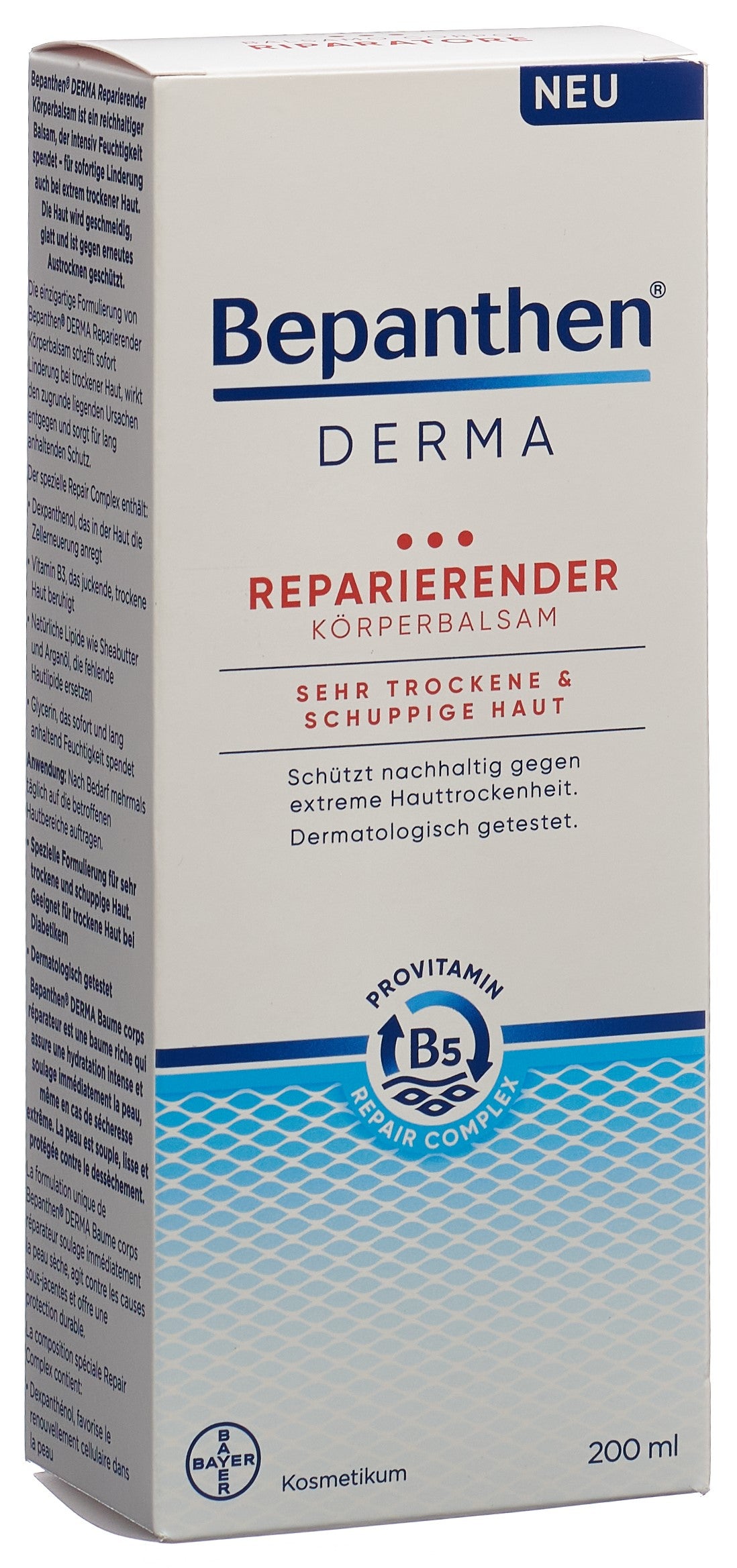 Bepanthen Derma Baume Corps Réparateur Intense | 200 ml