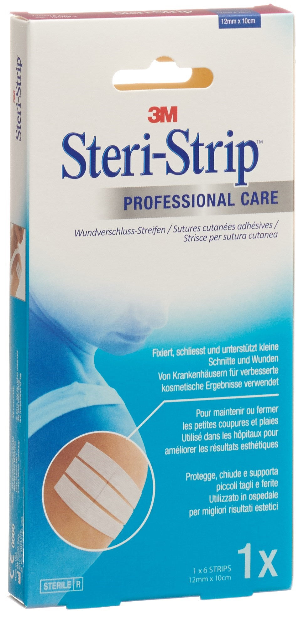 3M STERI STRIP 12x100mm blanc renforcé 6 pce