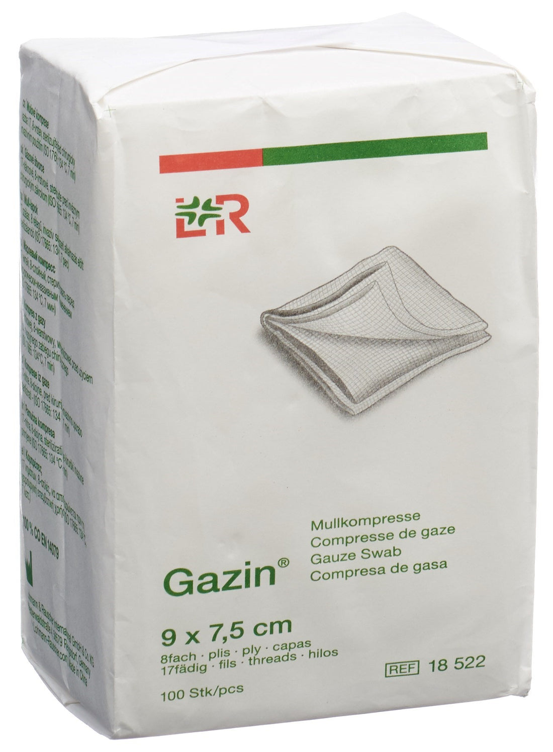 GAZIN Compresses Gaze Stériles 9x7.5cm 100 Pièces | Soin Blessures