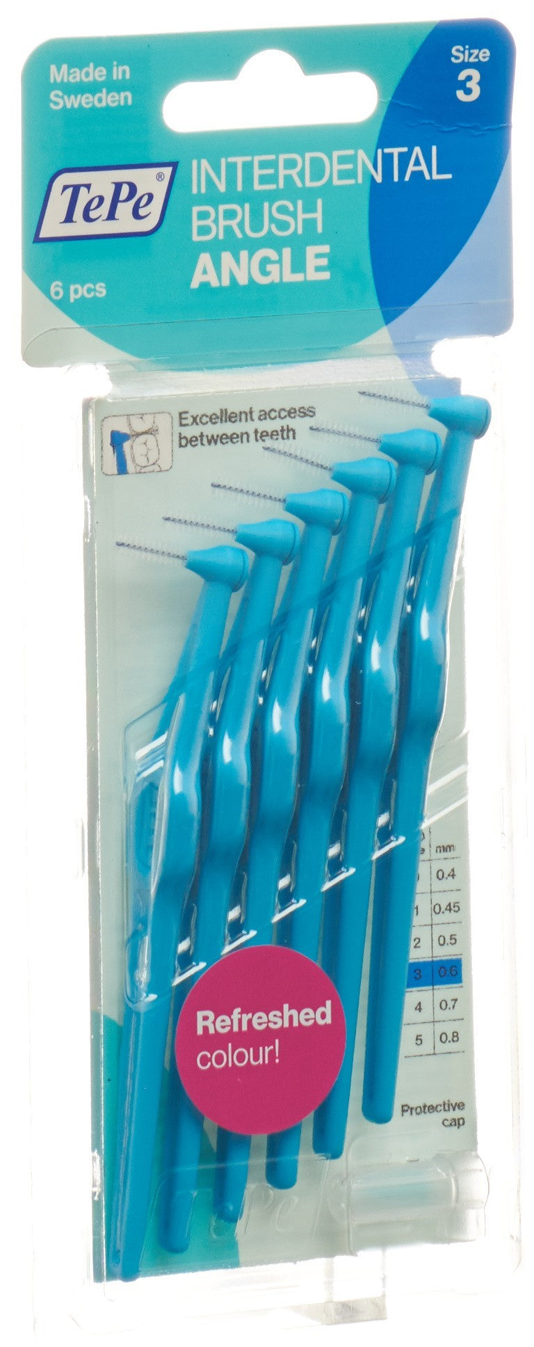 TEPE Brossettes Interdentaires 0.6mm Bleu 6 Pièces | Nettoyage Efficace