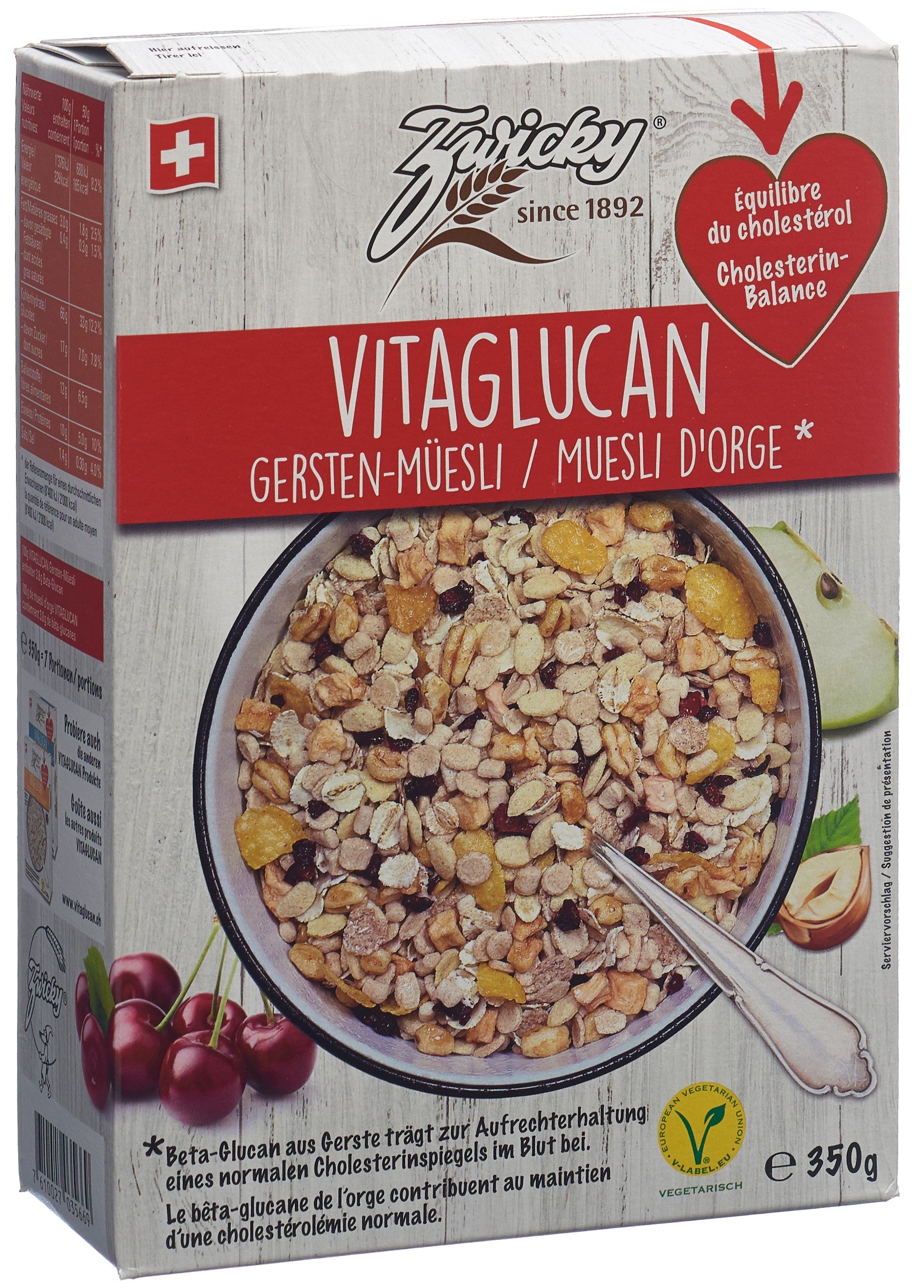ZWICKY Vitaglucan Müesli (nouveau) 350 g